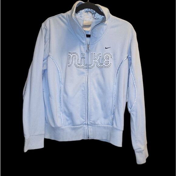 NIKE
Vintage Y2K Tennis Track Jacket Satin Swoosh Terry Cloth Cotton Full Zip Up - Picture 1 of 4